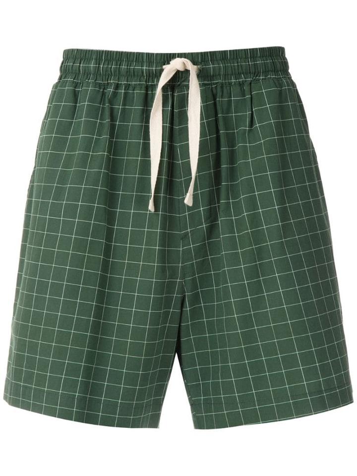 Osklen Checked Print Shorts - Green