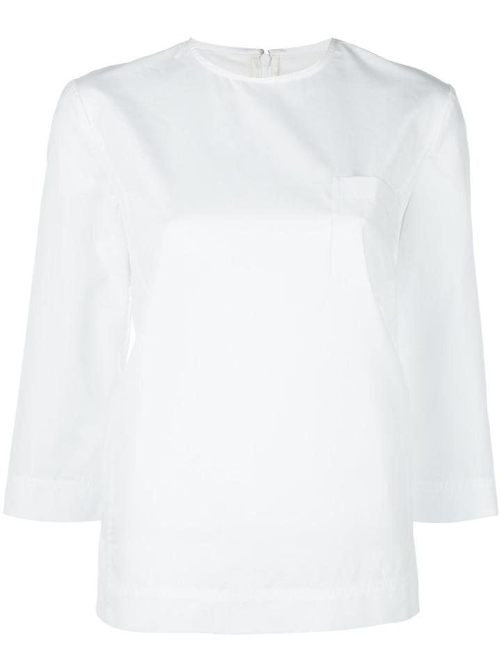 Maison Margiela Strap Detail Top, Women's, Size: 46, White, Cotton