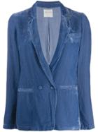 Forte Forte Ribbed Double-breasted Blazer - Blue