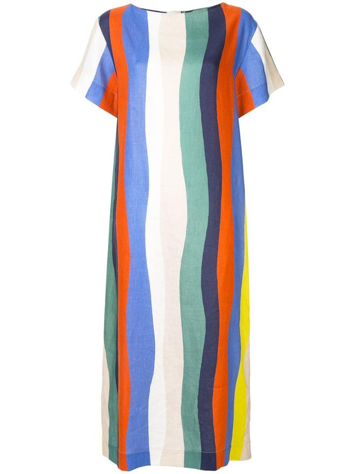 Whit Rainbow Print Dress - Multicolour