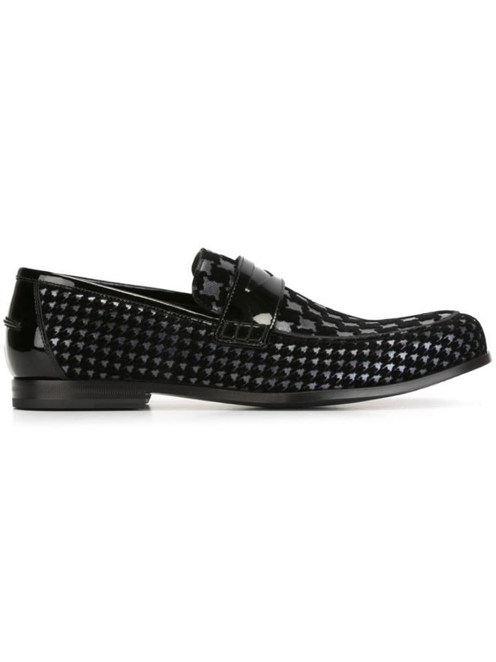 Jimmy Choo Darblay Loafers, Men's, Size: 43, Black, Calf Leather/leather/velvet