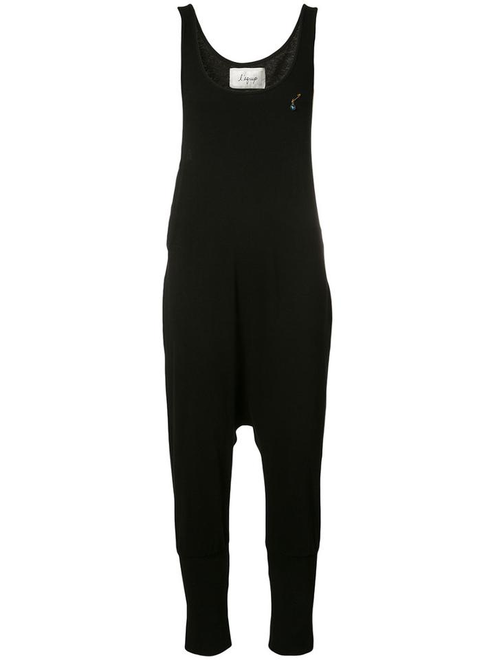L'equip - Drop-crotch Tank Jumpsuit - Women - Cotton - M, Black, Cotton