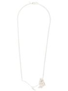 Mm6 Maison Margiela Flower Pendant Necklace - Silver