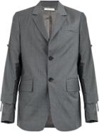 Delada Tiered Sleeve Suit Jacket - Grey
