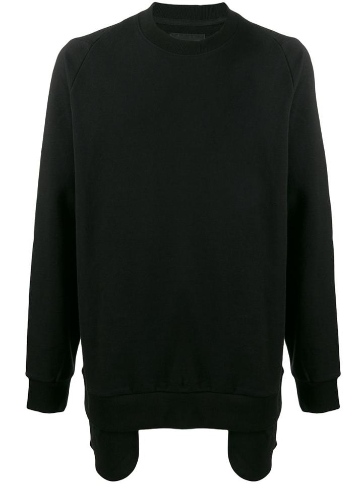 D.gnak Asymmetric Hem Sweatshirt - Black