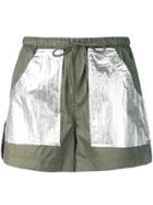 Ganni Two Way Tech Shorts - Green