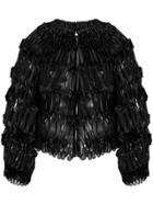 Comme Des Garçons Noir Kei Ninomiya Ribbon Embellished Bomber Jacket -
