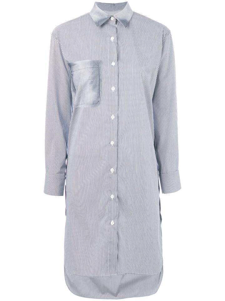 Roberts Wood Striped Shirt Dress - Blue