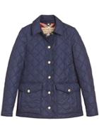 Burberry Diamond Quilted Coat - Blue