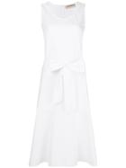 Blanca Belted Midi Dress - White