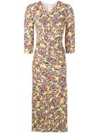Victoria Beckham Gathered Flare Dress - Brown