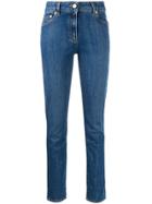 Moschino Teddy Bear Embroidered Skinny Jeans - Blue