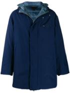 Prada Reversible Hooded Coat - Blue