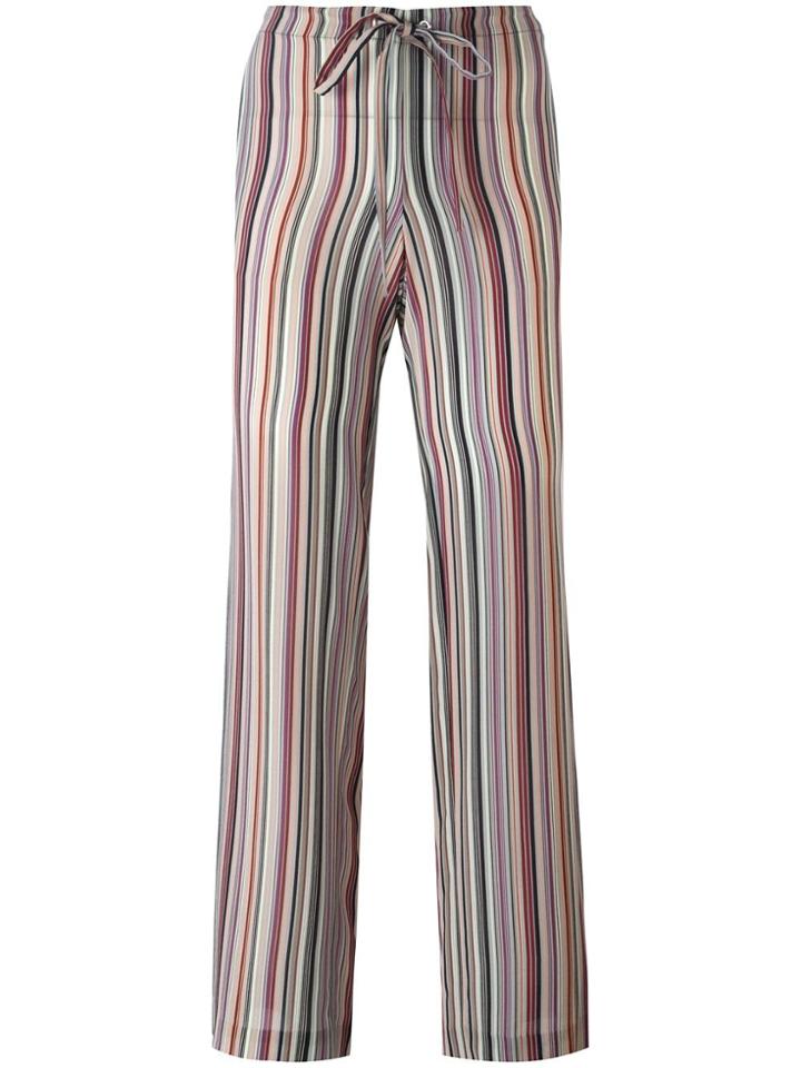 Theory Striped Straight Trousers - Multicolour