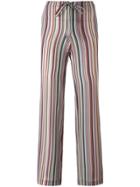 Theory Striped Straight Trousers - Multicolour