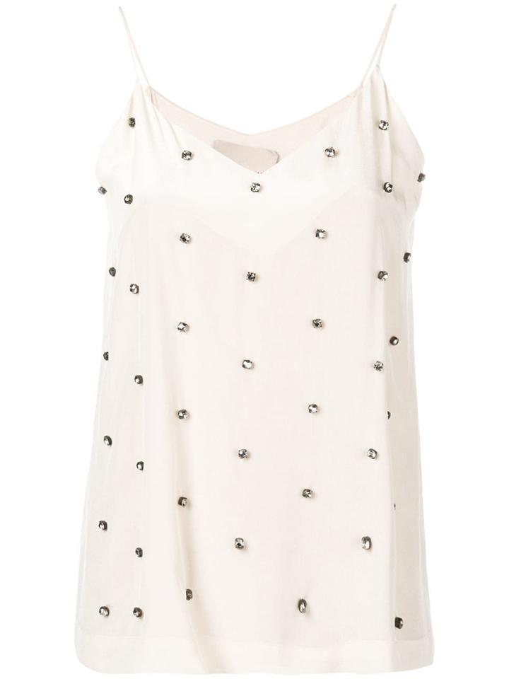 Erika Cavallini Embellished Shift Top - Neutrals