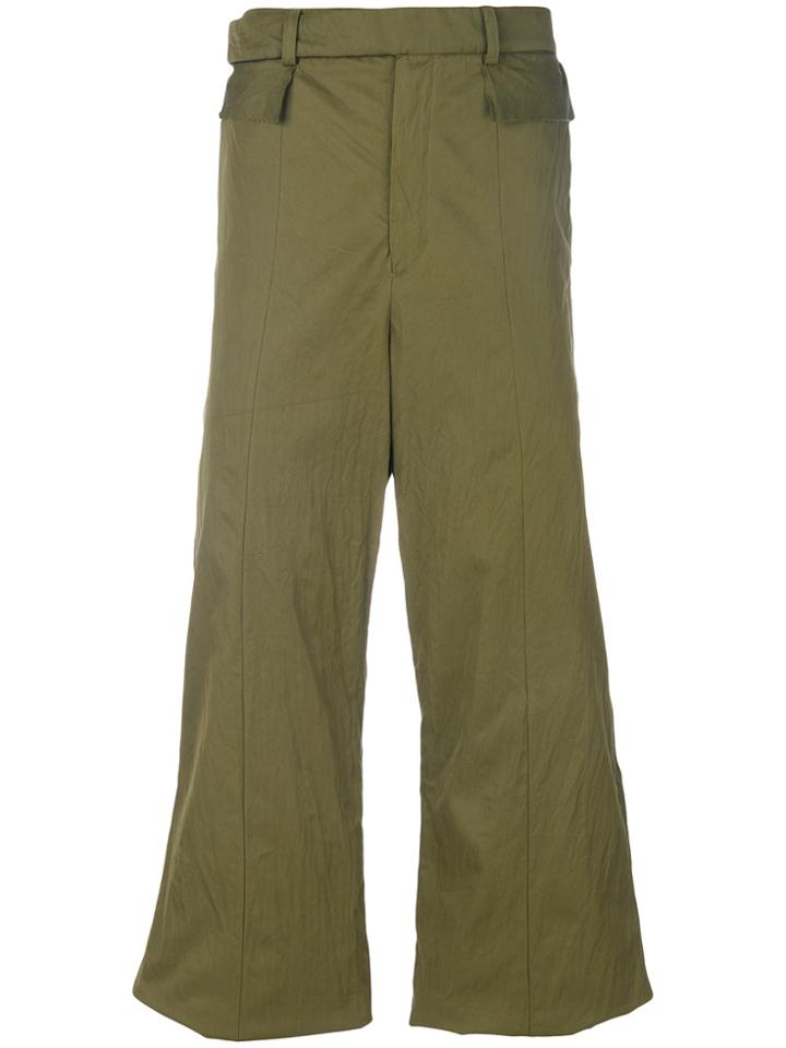 Di Liborio Wide-leg Long Trousers - Green