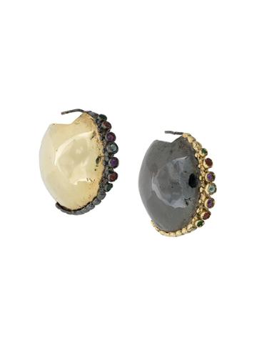 Angostura Stone Embellished Earrings - Black