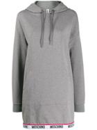 Moschino Panel Detail Hem Hooded Dress - Grey