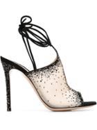 Gianvito Rossi Embellished Sheer Sandals