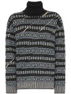 Y/project Slashed-knit Intarsia Jumper - Grey