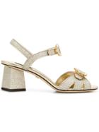 Dolce & Gabbana Crystal Buckle Sandals - Silver