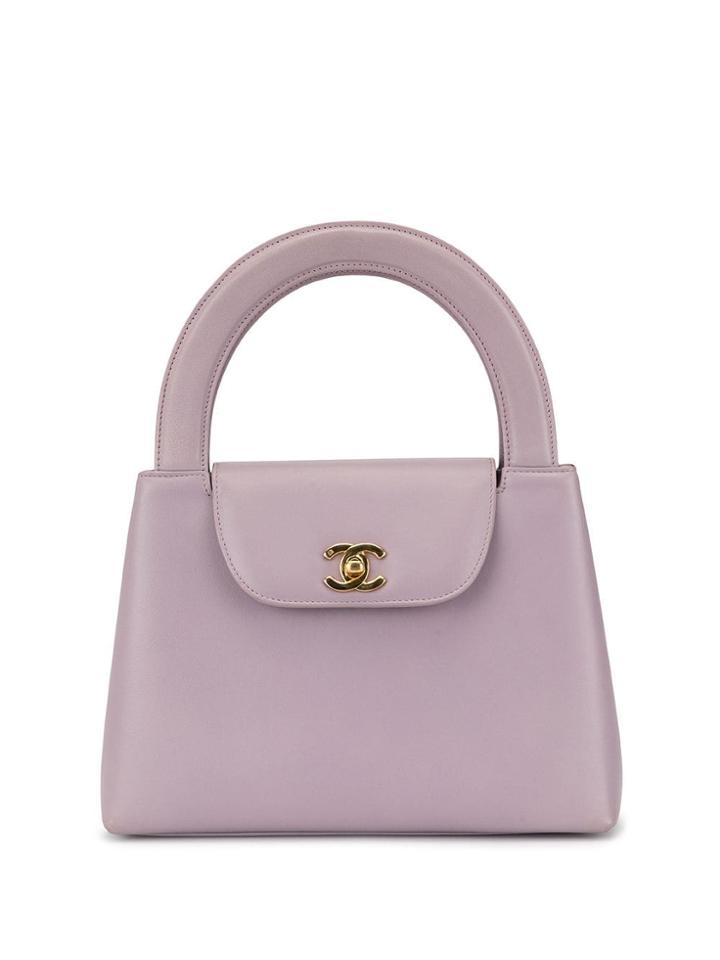 Chanel Pre-owned 1998 Cc Turn-lock Tote - Purple