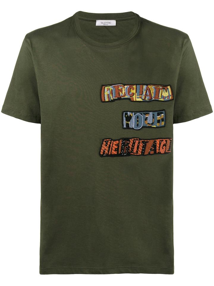 Valentino Reclaim Your Heritage Patch T-shirt - Green