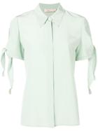 Tory Burch Knotted Sleeve Blouse - Green