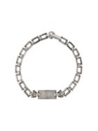 Saint Laurent Tag Link Bracelet - Silver