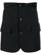 Helmut Lang Button Front Skirt - Black