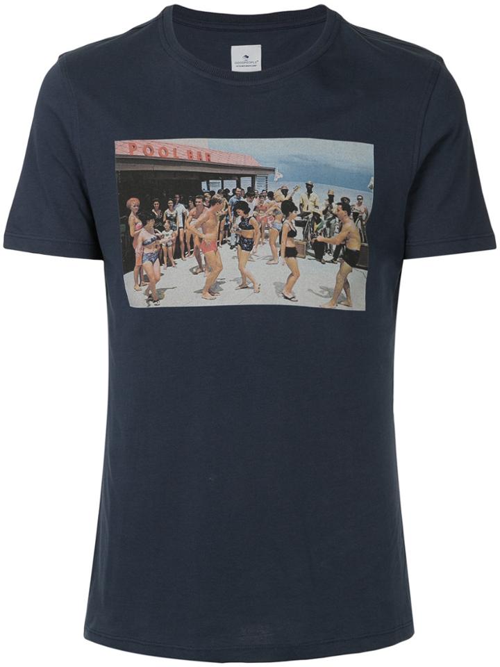 The Goodpeople Beach Party Print T-shirt - Blue