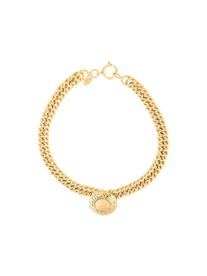 Chanel Vintage Chanel Cc Logos Medallion Necklace - Gold