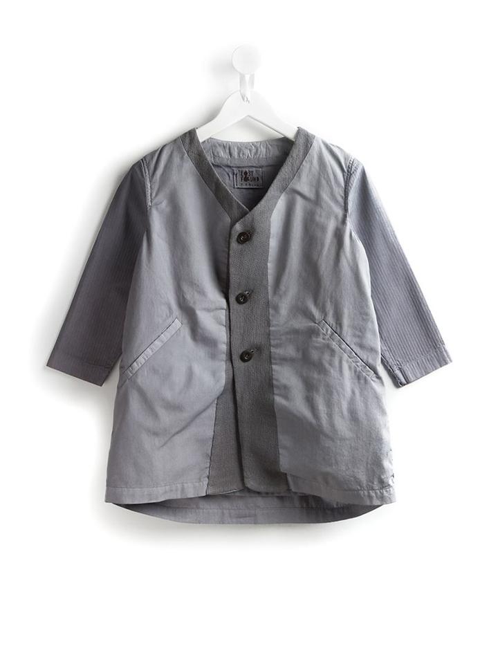 Lost And Found Kids - Panelled V-neck Jacket - Kids - Cotton - 4 Yrs, Grey