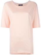 Round Neck T-shirt, Women's, Size: 40, Pink/purple, Louis Feraud Vintage