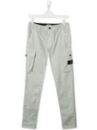 Stone Island Junior Straight Cargo Trousers - Green