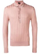 Tom Ford Ribbed Polo Shirt - Pink