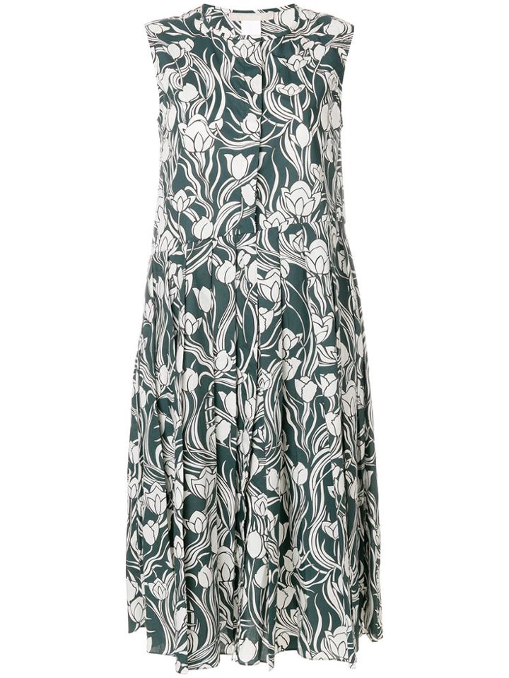 's Max Mara Floral Print Midi Dress - Green