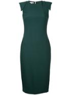 Antonio Berardi Fitted Shoulder Panel Dress - Green