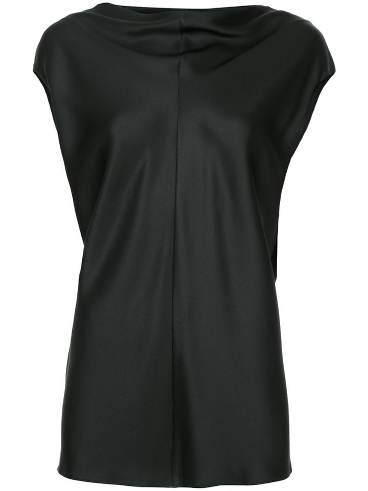 The Row Timo Draped Tank Top - Black