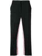Nº21 Inner Stripe Cropped Trousers - Black