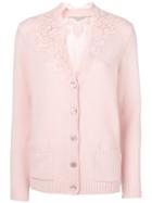 Ermanno Scervino Lace Collar Cardigan - Pink & Purple