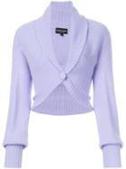 Giorgio Armani Vintage Ribbed Knit Shrug - Blue