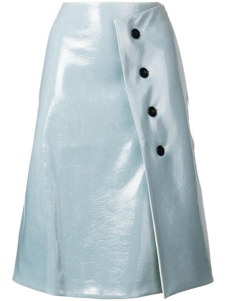 Jil Sander High Waisted Skirt - Blue
