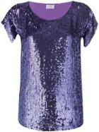 P.a.r.o.s.h. Sequin Embroidered Blouse - Purple