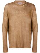 Federico Curradi Distressed Knit Sweater - Brown