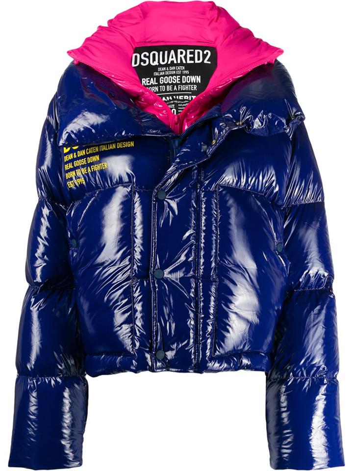 Dsquared2 Two Tone Padded Jacket - Blue