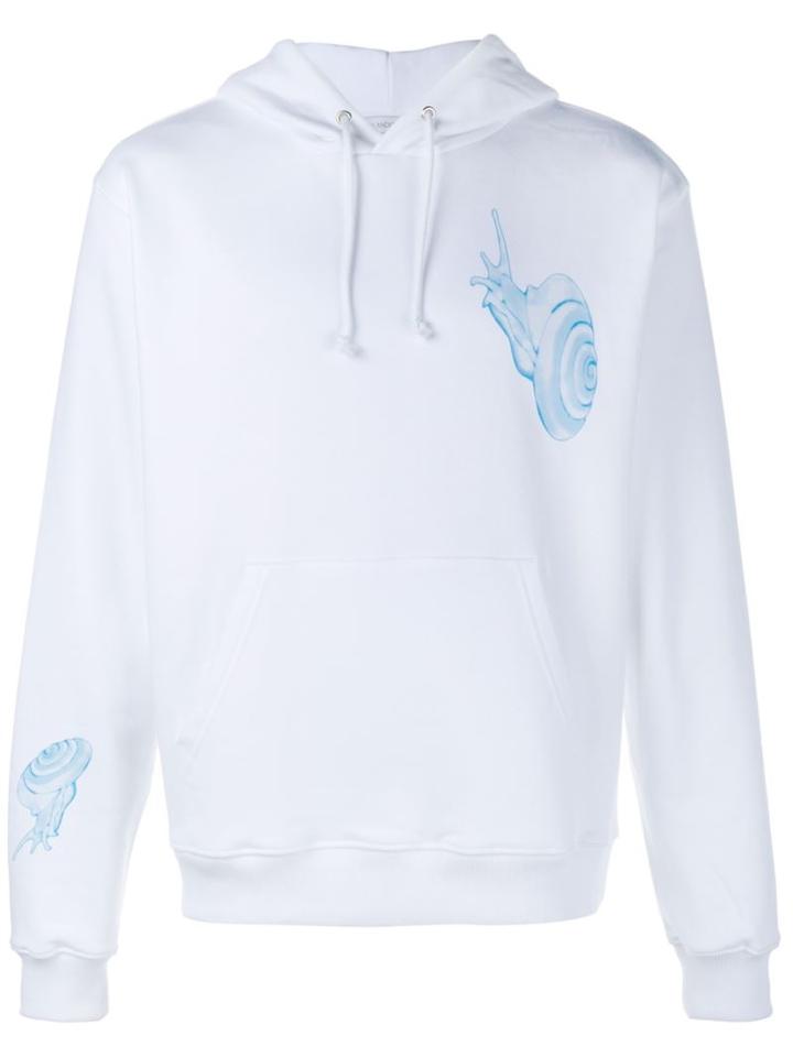 J.w.anderson Snail Print Hoodie, Men's, Size: Small, White, Cotton