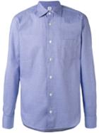 Danolis - Plain Shirt - Men - Cotton - 17 1/2, Blue, Cotton