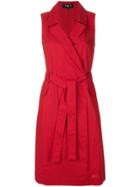 Paule Ka Belted Wrap Dress - Red
